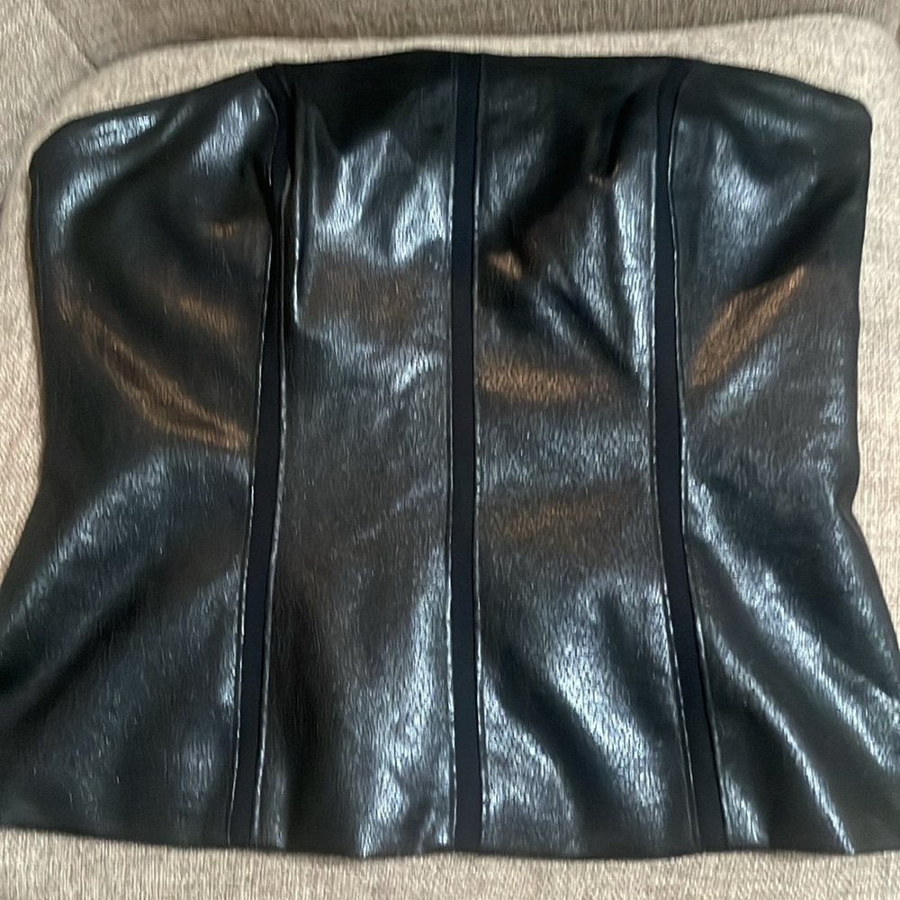 White House Black Market Black Strapless Top